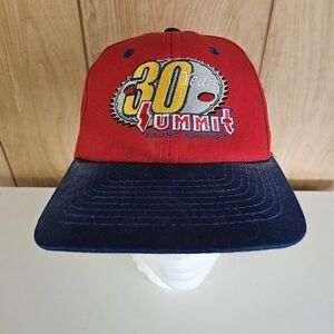Vintage Summit Racing 30 Years Anniversary Snapback Hat In Red OSFM Made In USA